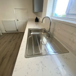 Unpolished sink cutout