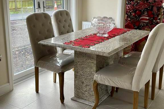 PD Granite Salinas White Worktops Dining Table Quartz Doncaster
