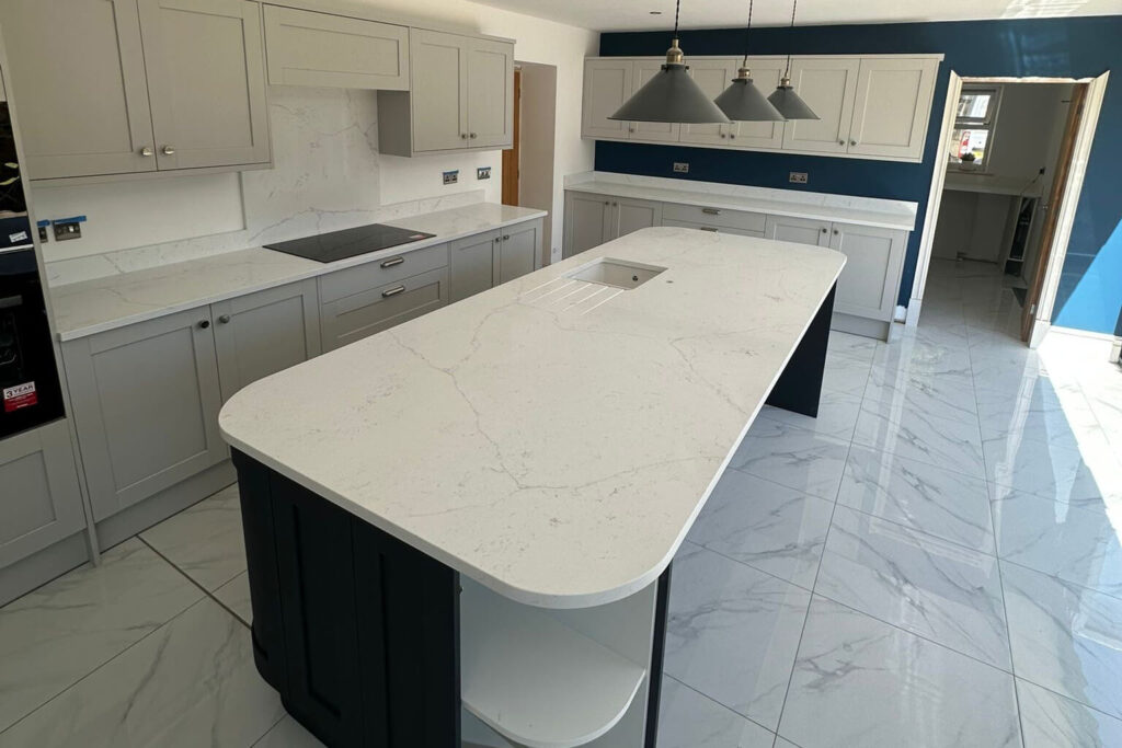 PD Granite Avalanche 20mm quartz Kitchen Worktops Doncaster