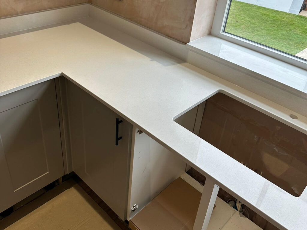 White Frost Quartz Kitchen Worktops PD Granite Sprotbrough Doncaster