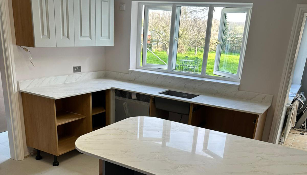 Caspian Quartz Kitchen Worktops PD Granite Norton Doncaster